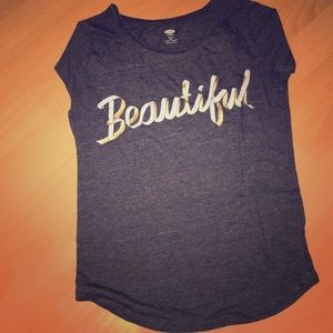 Old navy black graphic tee for girls